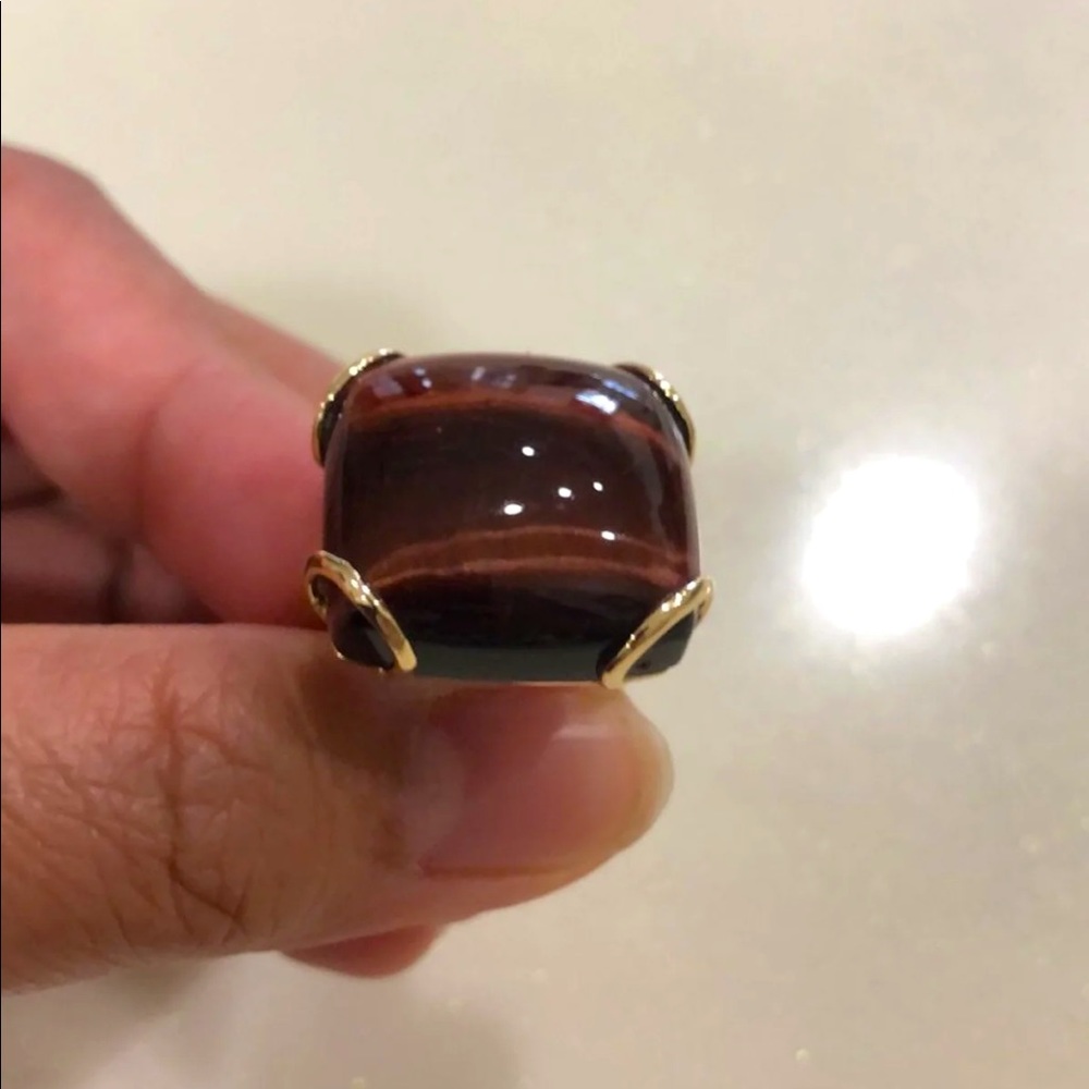 Solid 14k Yellow Gold (Tiger Eye) Ring